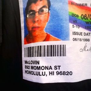 McLovin pop culture tshirt. FYI Fans of Superbad.